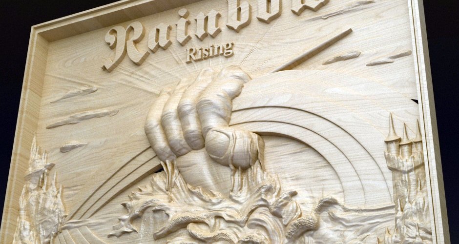 Rising Rainbow Album Cover – Bas Relief for CNC model